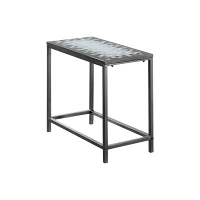 Accent Table, Side, End, Nightstand, Lamp, Living Room, Bedroom Tile  Metal, Transitional