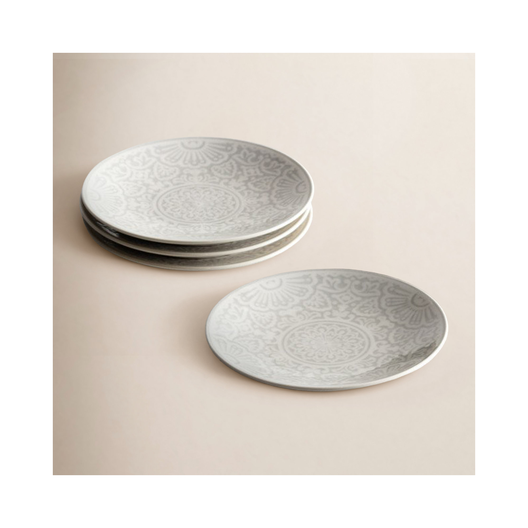 Fortessa Havana Porcelain, 6.25" B/B Plate (Set of 4), Blue