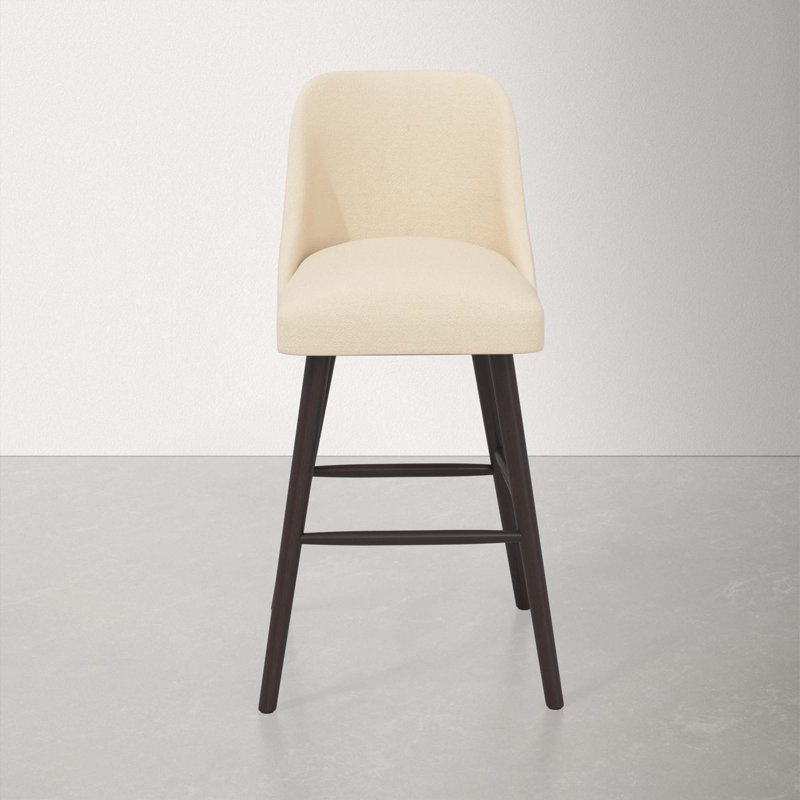 Tabouret Gallie, Tabouret de bar (siège d'une hauteur de 31 po), Espresso, Velours performance perle classique