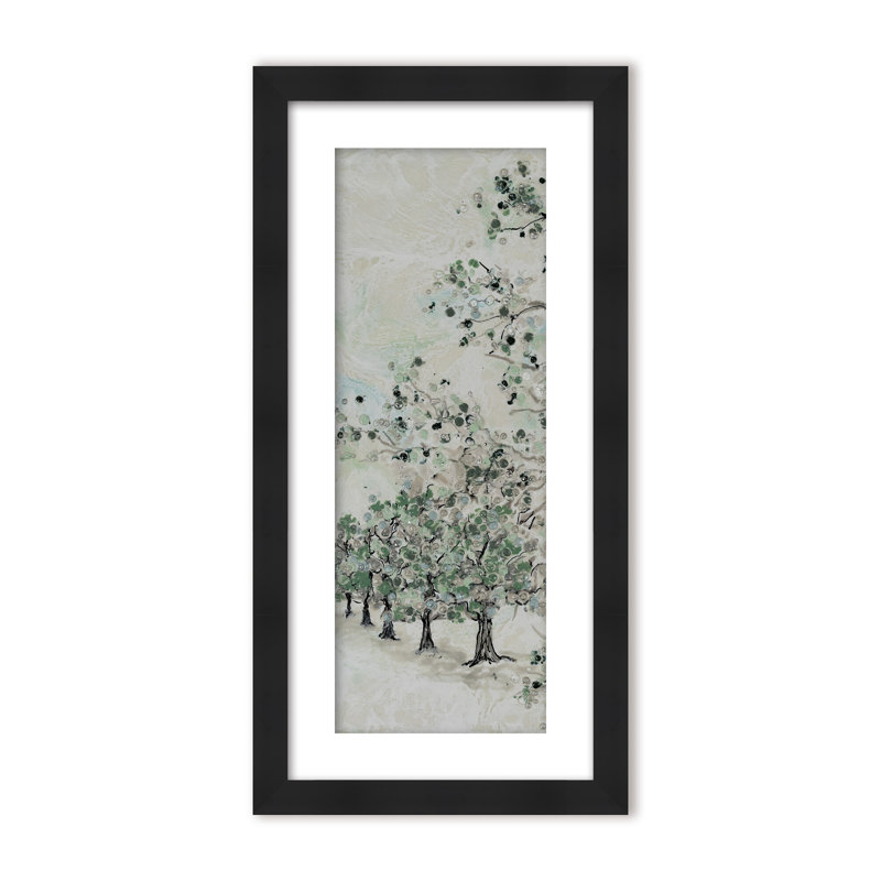 Nature Inspired "Budding Spring" Canvas Wall Art By , 16" H x 8" W x 1.125" D, Framed Print, Black