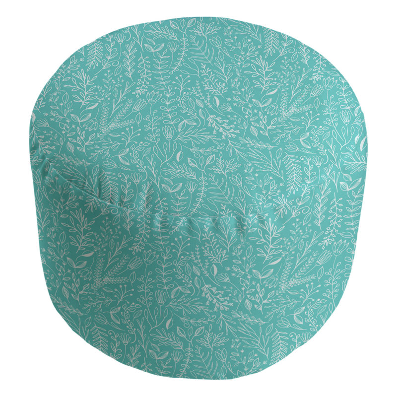 repose-pieds floral ditsy Avicia, Bleu ciel