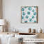 «Botanical Turquoise Teal Dandelions III», reproduction d'art moderne sans cadre-905122415
