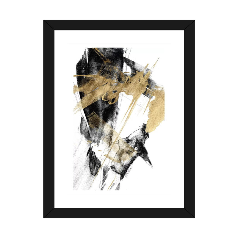 « Glam & Black I » par Jennifer Goldberger-impression, Papier encadré noir, H 32 po x l 24 po x P 1 po