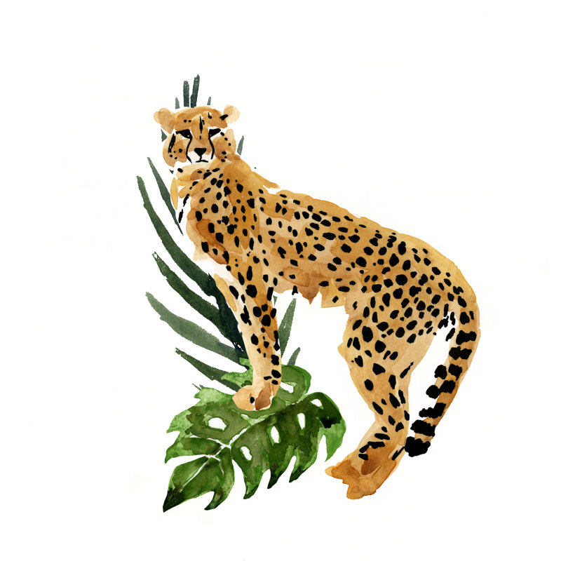 Cheetah Outlook II by Annie Warren - Wrapped Canvas Painting, 91cm H x 91cm W