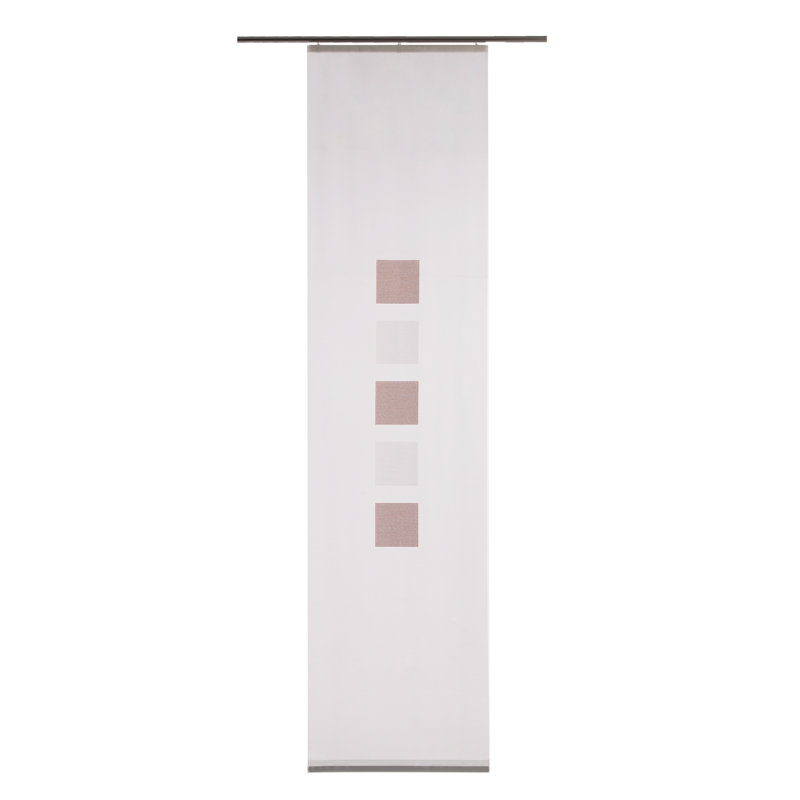 Metzler Semi Sheer Curtain Panel Pair, Rose
