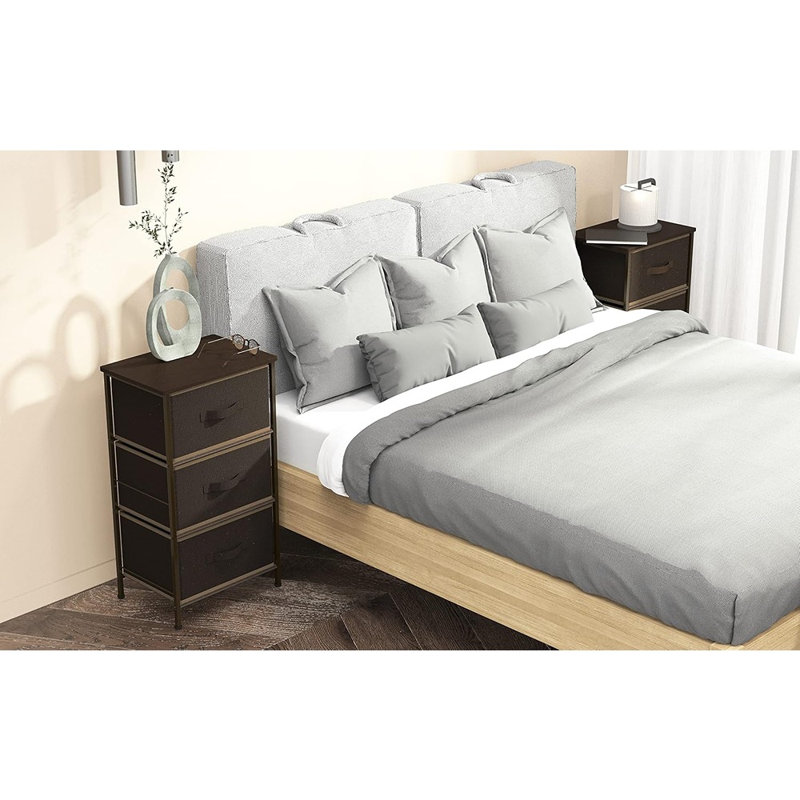 Commode 3 tiroirs avec plateau en bois Simple Houseware