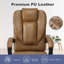 Ergonomic Mid-Back Swivel Office Chair, Executive Chair with Adjustable Lumbar Support, Soft Padded Armrests-1415928204-1415928206