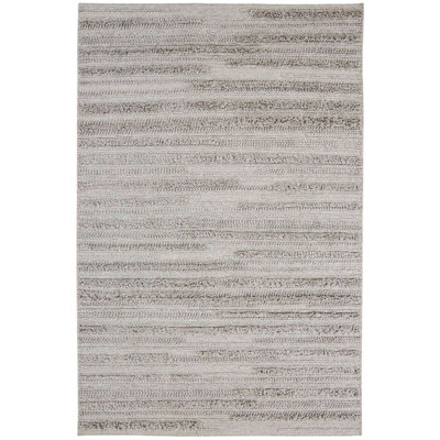 Benghauser couleur unie tissé à la main recyclé P.E.T. Tapis intérieur / extérieur gris