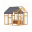 Poulaillers accessibles à pied, grand enclos rustique en bois pour volailles de style ferme, idéal pour le jardin