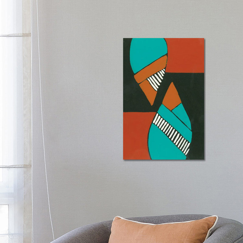 Rust & Teal Patterns VIII by Regina Moore - Wrapped Canvas Print, 66.04 cm H x 45.72 cm W