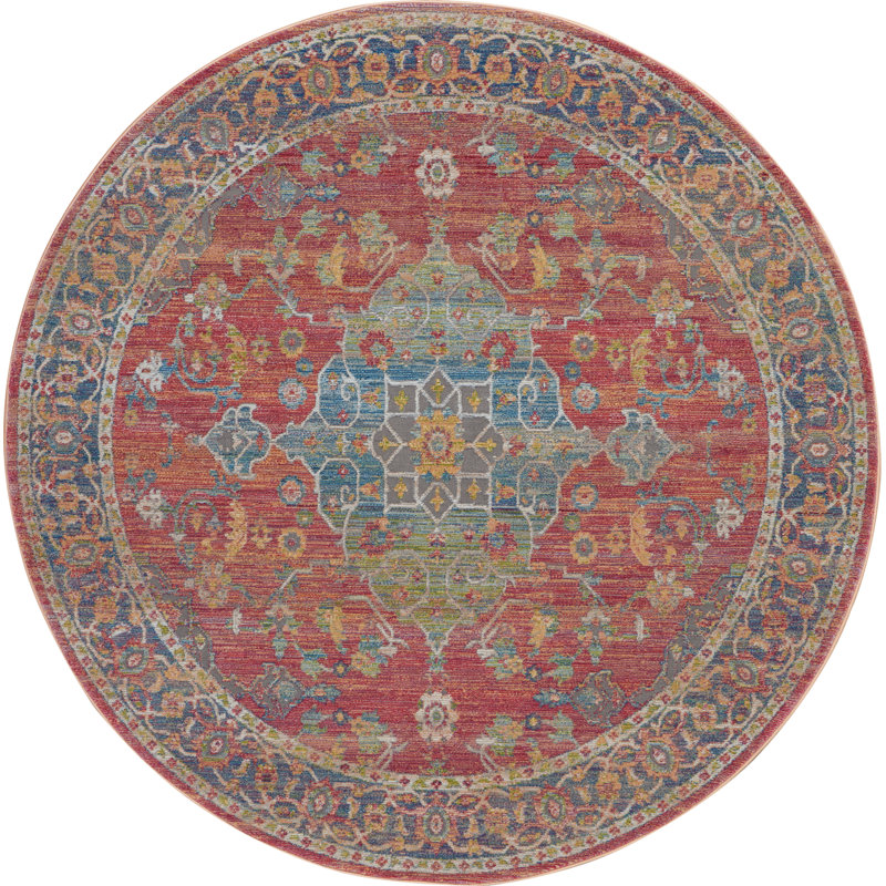 Gilverto Oriental Indoor Rug, Round 4'