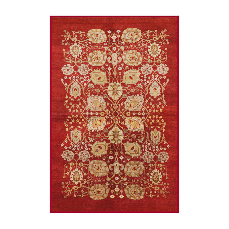 Tapis de style oriental rouge, Rectangle 8 pi x 12 pi