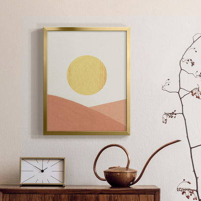 " Simple Boho Sun I " Painting Print