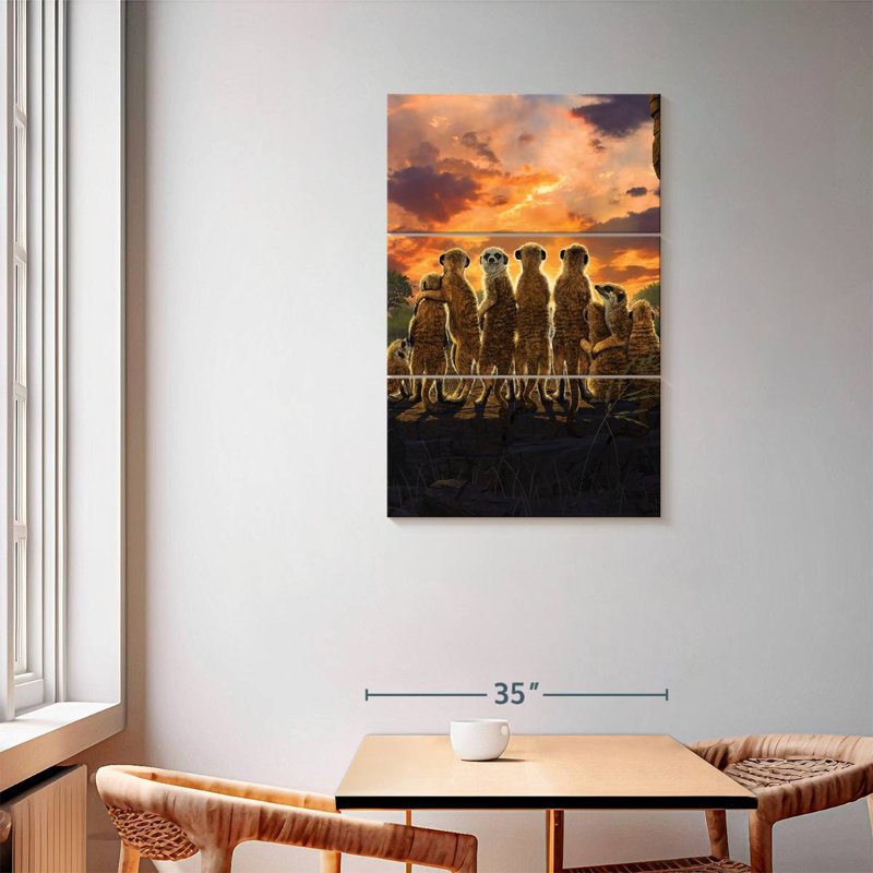 Brampt Meerkats, 57" H x 36" W
