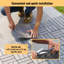 30 pièces carreaux de terrasse gris à motif de carreaux imbriqués-128509911-128509912