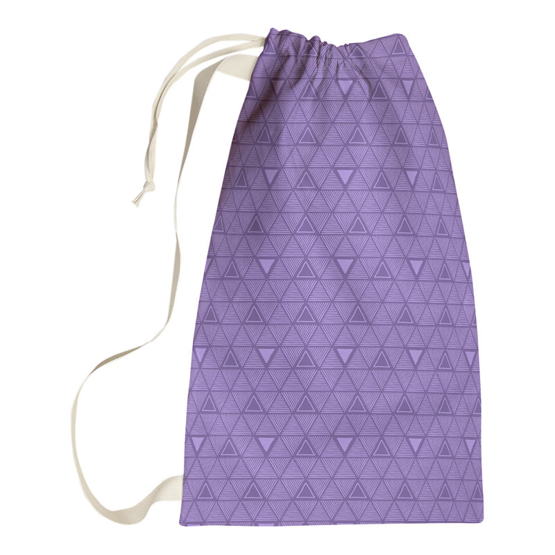 Jordao Laundry Hamper with Handles, 36" H x 28" W x 1.5" D, Dark Purple