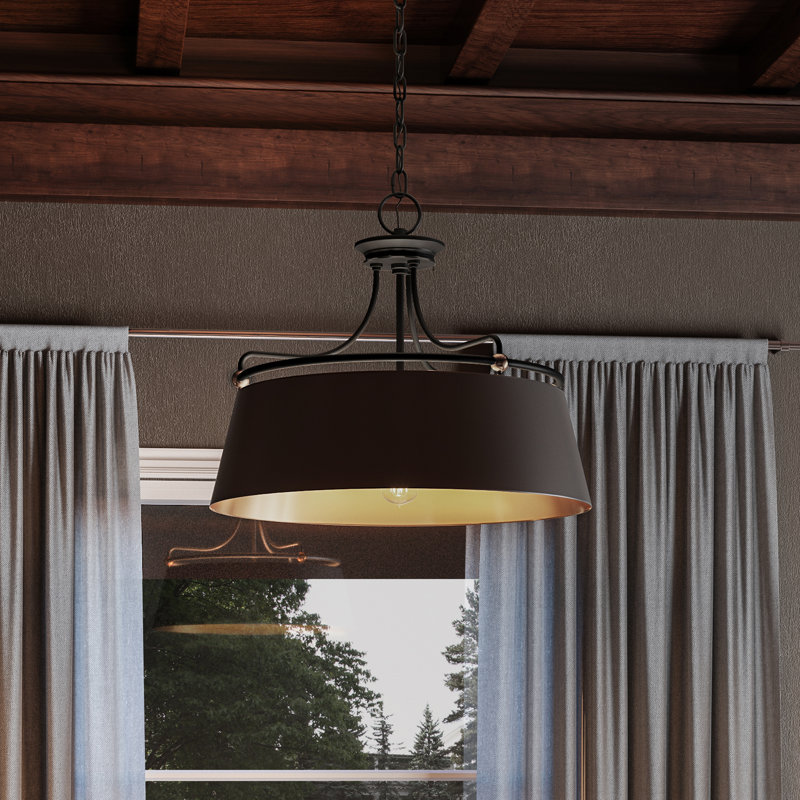 Lustre cylindrique unique à 4 lumières Natoli