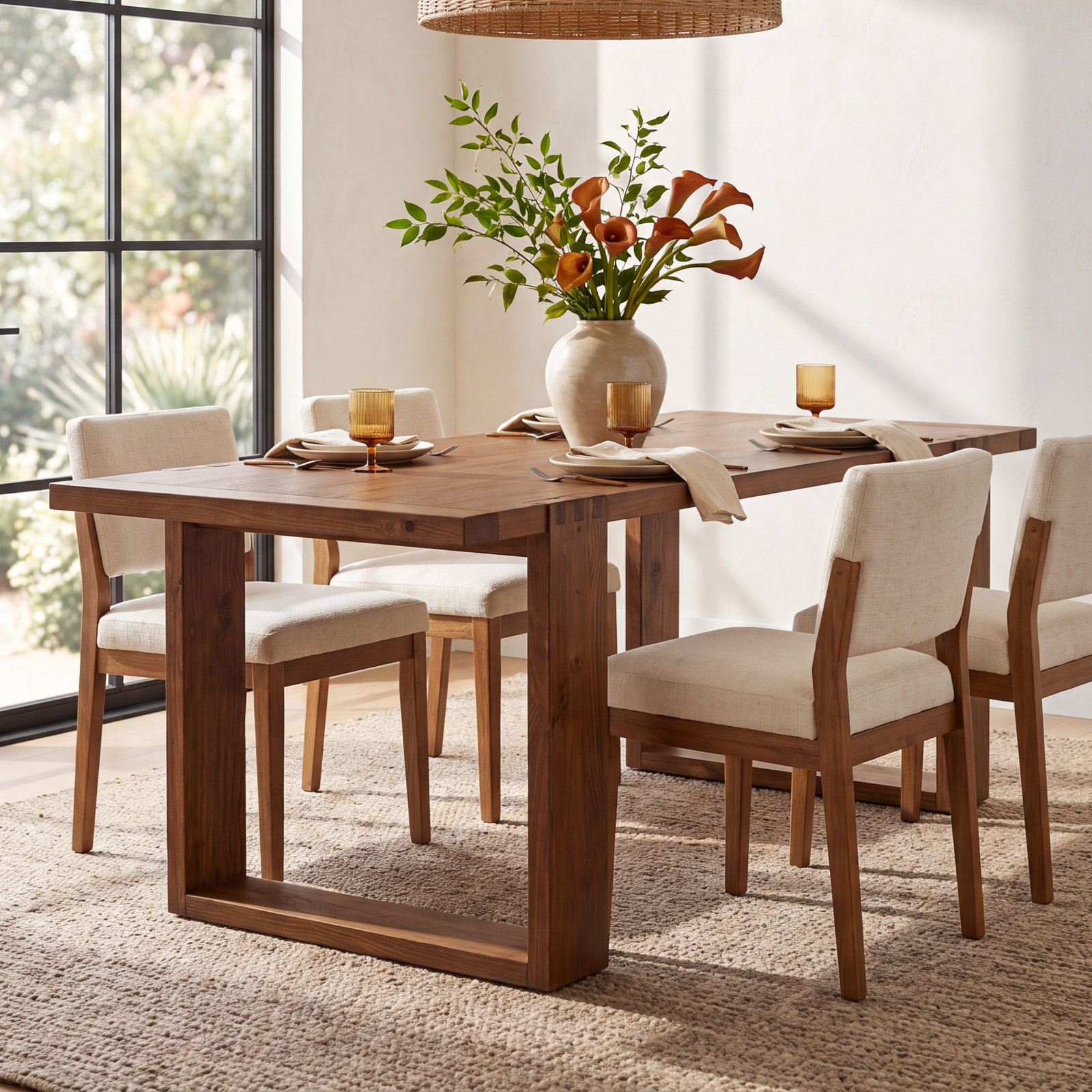 Cedrick 84" Pine Dining Table