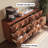 59.06"Simple Retro Brown Solid Wood Six-Drawer Chest