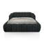 Lit de style oriental moderne capitonné en chenille capitonné / noir de style contemporain 1pc-790341614