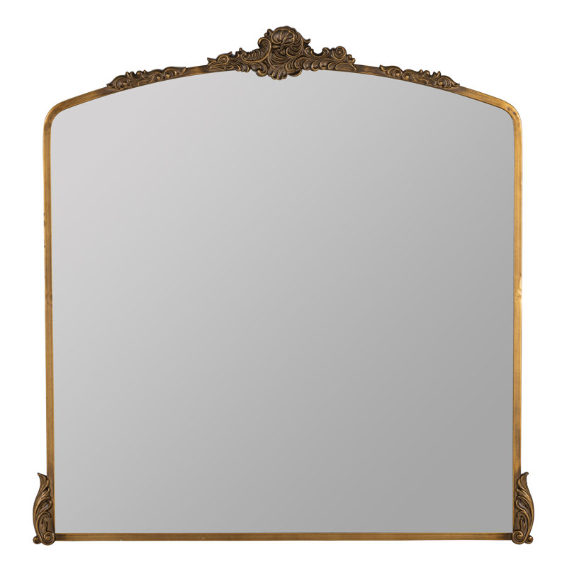 Miroir Aticus, 39 po x 37,75 po, Bronze Antique