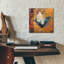  «Coq Motifs 3» par Art Licensing Studio, art mural en verre acrylique, 12 po x 12 po