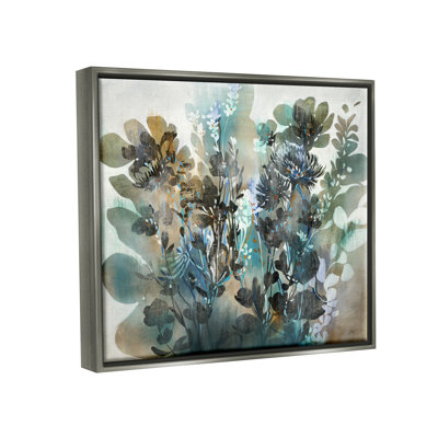 " Overlapping Flower Sprigs Modern Shapes " by K. Nari