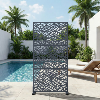 Metal Outdoor Garden Privacy Screen Fence Panel
