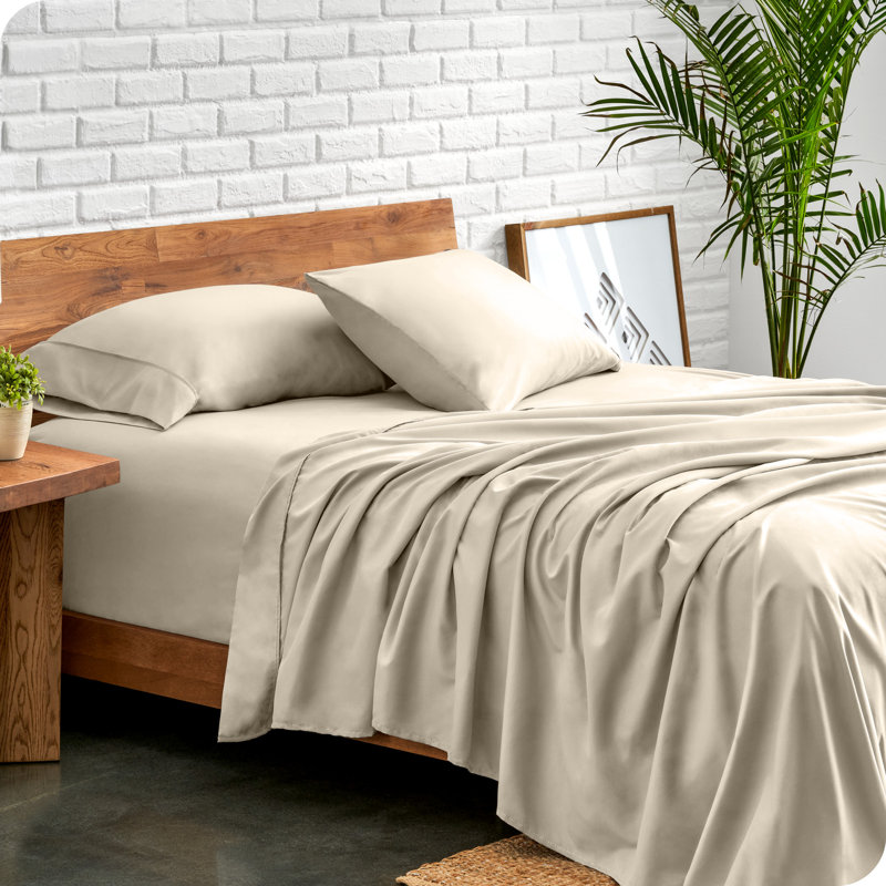 Bare Home Ultra-Soft Microfiber Sheet Set, Sand, Queen Sheet Set + 1 Fitted Sheet + 2 Pillowcases