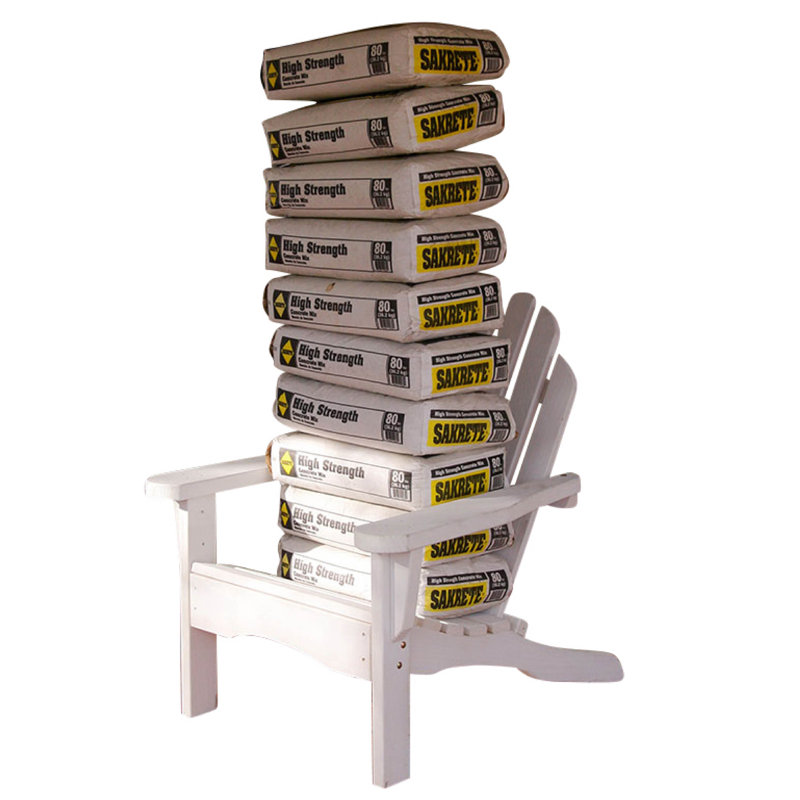 Chaise Adirondack en bois massif Amish Casual, Teinture blanche demi-solide