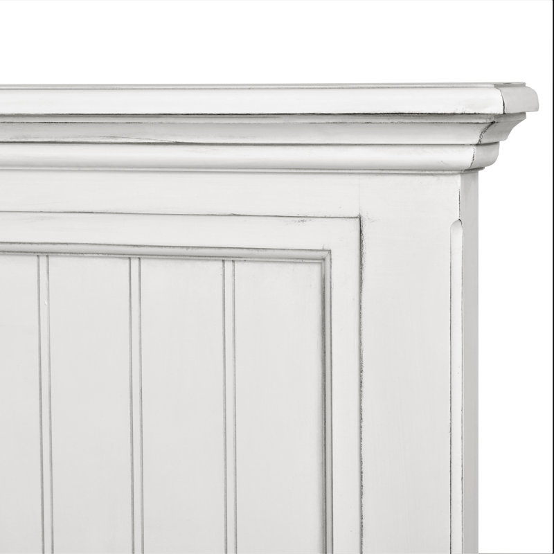 Kolya - Tête de lit en bois massif - Grand - Finition blanc, Grand, Blanc