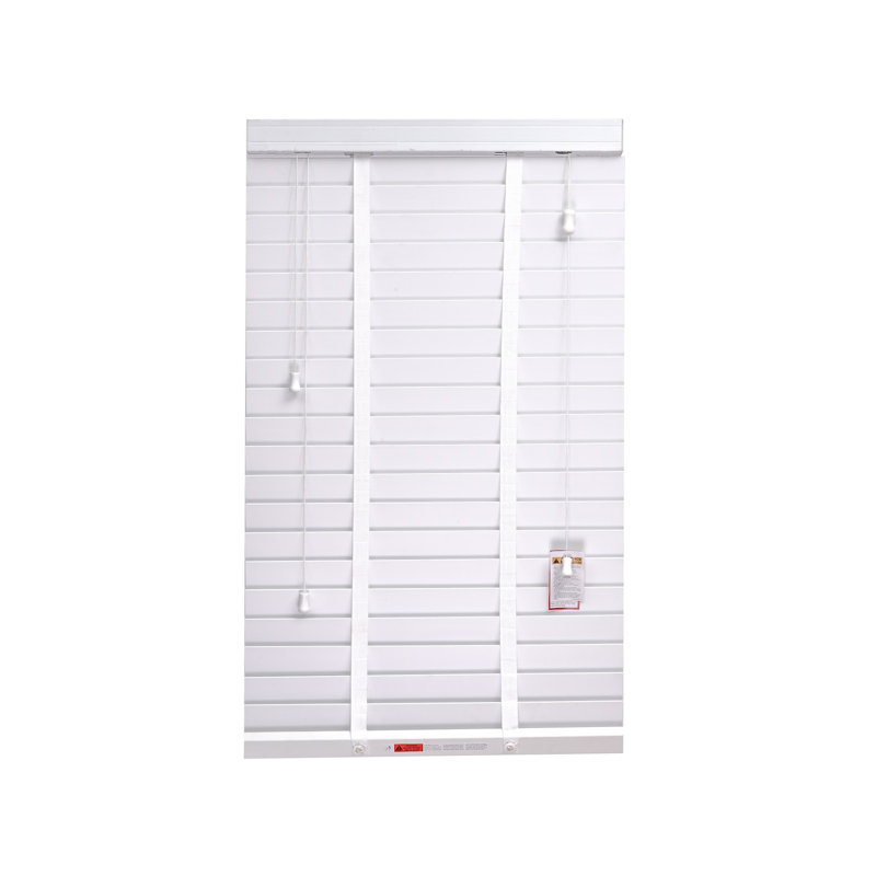 Fauxwood Tape Blind, Grey, 213 cm L x 225 cm W