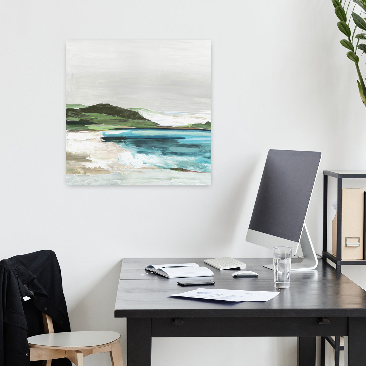 Latitude Run® Coastal Serenity Under Grey Skies Coastal Wall Art | Wayfair