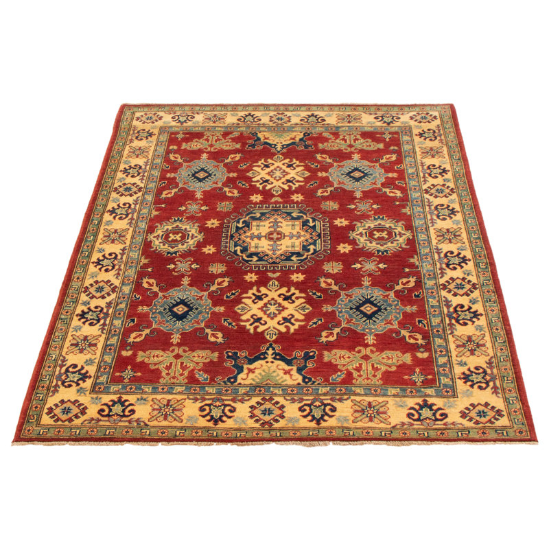 Tapis rouge foncé Rahoz Finest Ghazni 5 pi 1 po x 6 pi 9 po