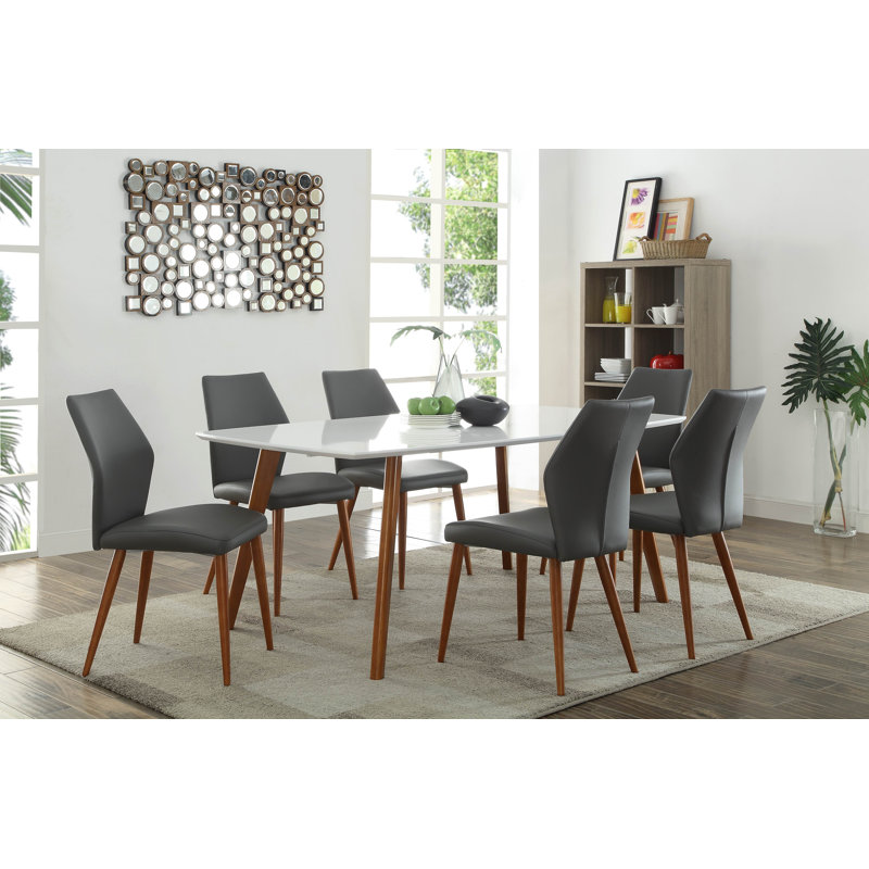 Chaise d'appoint rembourrée en vinyle, Gris