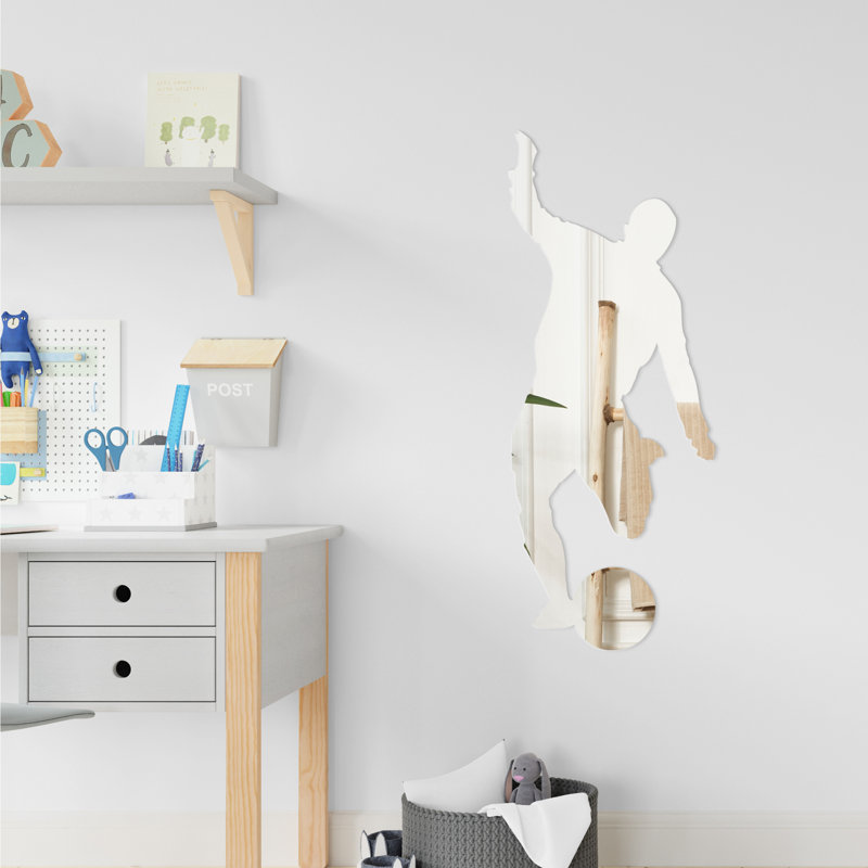 Flat Wall Mirror, 45 cm H x 20 cm W x 0.3 cm D