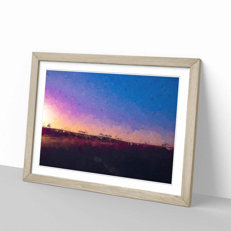 Sand Dunes in Australia in Abstract - Picture Frame Graphic Art Print, 60cm H x 91cm W x 2cm D, Oak