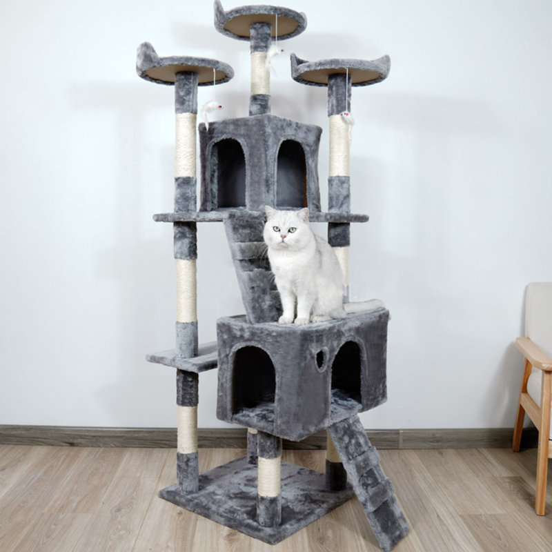 Meuble d'escalade très grand pour chat, Gris
