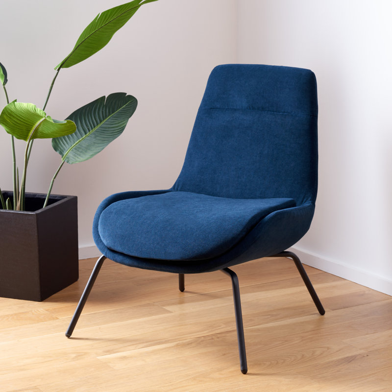 Chaise d'appoint Bridger, Velours marine