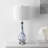 Darrius 27.5" Blue Glass Table Lamp with USB Type-C Ports and Built-in Outlet