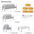 Tempie 7 - Person Patio Conversation Set with Cushions-186984584