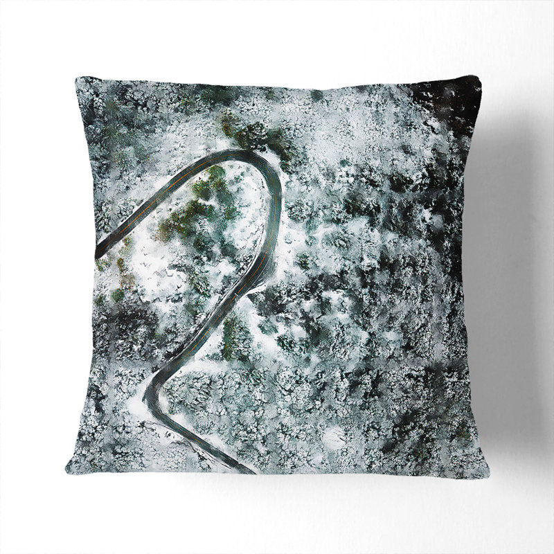 Winter Forest Vol.12 Scatter Cushion, 55cm H x 55cm W x 20cm D, Black