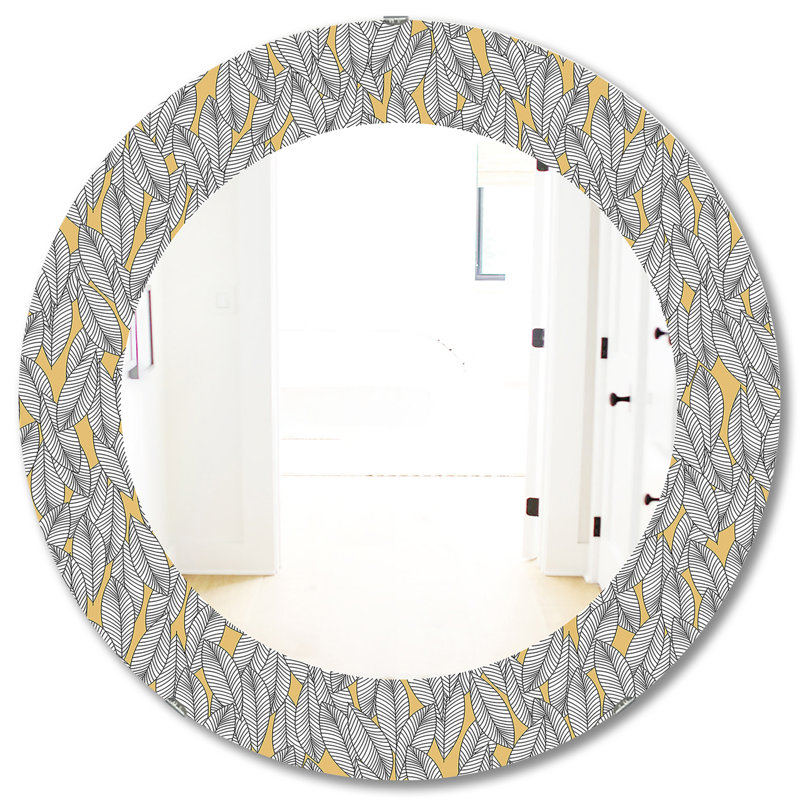 Feuilles - Miroir moderne, H 31,5 po x l po