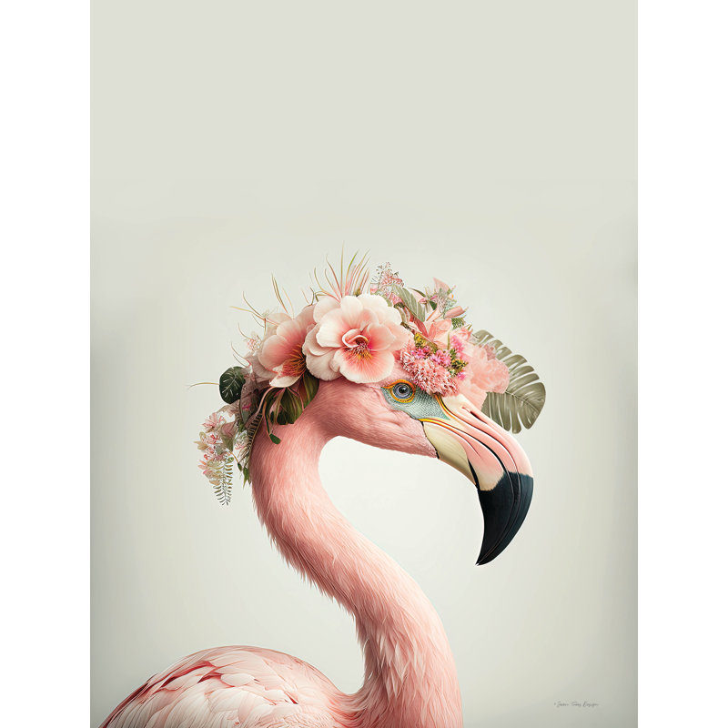 «The Exotic Flamingo» par Seven Trees Designs - impression sur toile tendue, H 36 po x l 24 po x P 1,25 po