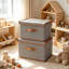 2 Pack Storage Bins With Lids, Collapsible Closet Organizer Container, Fabric Organizer Box With Handles, Decorative Storage Boxes With Lids-2053293265
