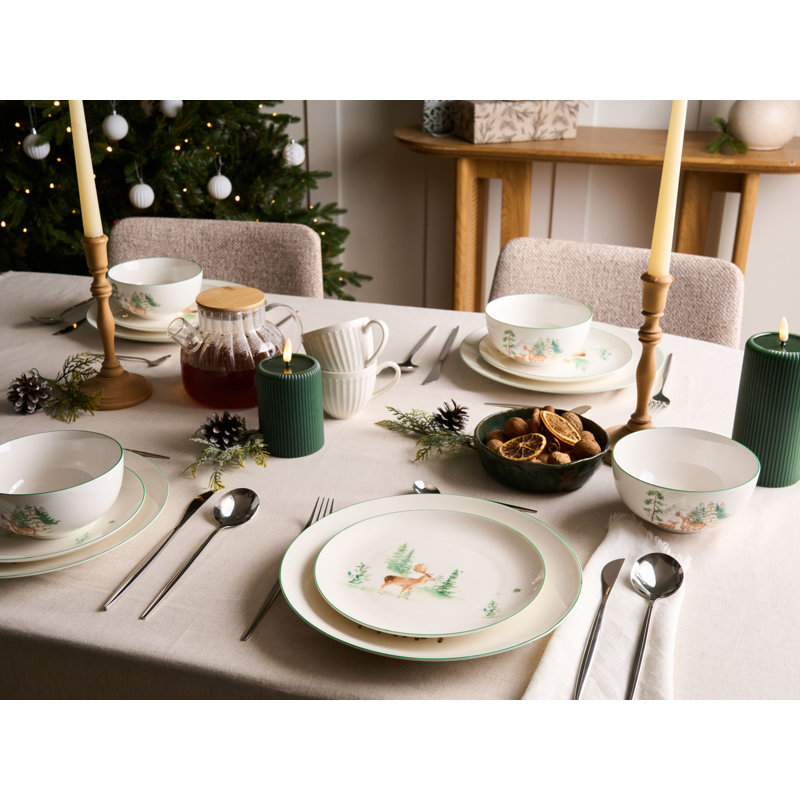 Piece Porcelain Dinnerware Set - Service for 4