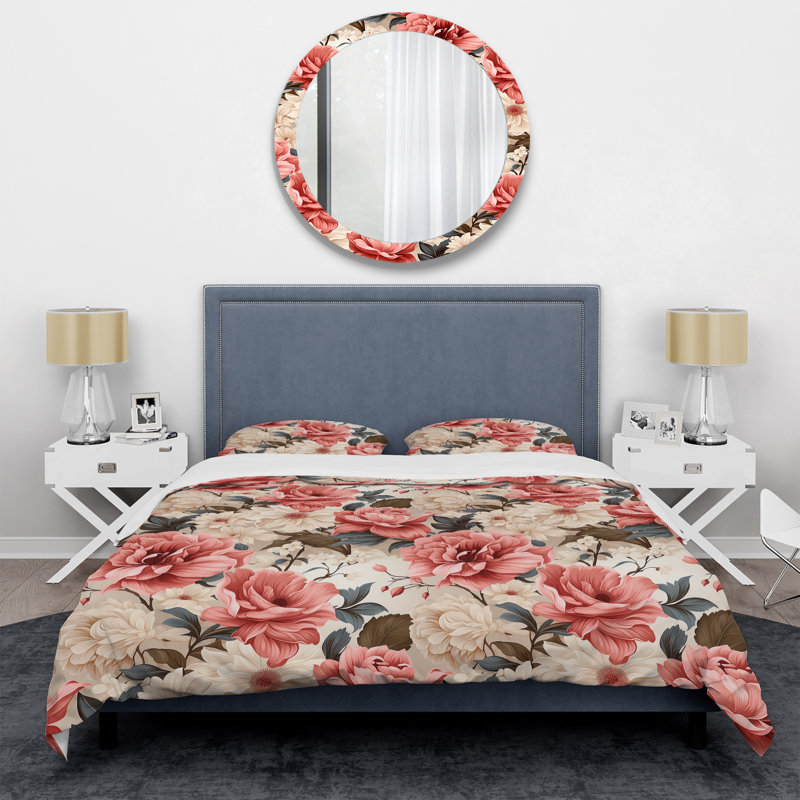 Vintage Roses Grace Victorian Pattern I - Ensemble de housse de couette à motif floral