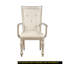 Fauteuil argenté avec dossier en cristal pour chaises de salle à manger grandeur
