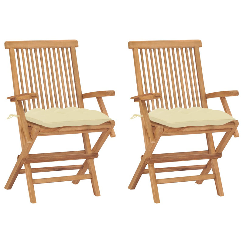 Chaise de salle à manger avec coussin Apollio, Crème
