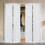 Porte de grange coulissante double en panneau de fibres à densité moyenne noyer blanc double 84 po x 64 po avec quincaillerie